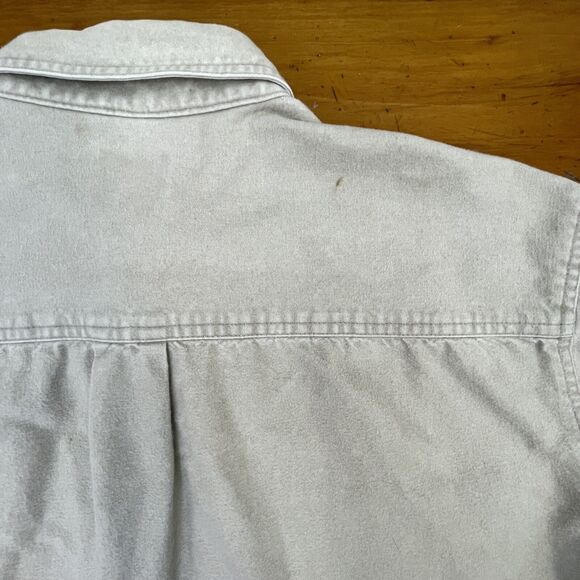 Guide Series Mens LT Large Tall Shirt Button Front Soft‎ Ivory Flannel Chamois - Picture 10 of 11